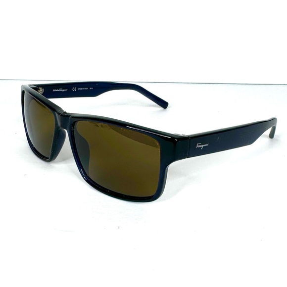 SALVATORE FERRAGAMO 57mm Square Sunglasses Blue SF960S Made In Italy main image 4